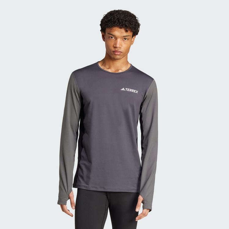 adidas adidas Multi Synthetic lang&auml;rmliger baselayer Funktionsshirt Herren - Carbon / Grey Six - 0 | SportScheck