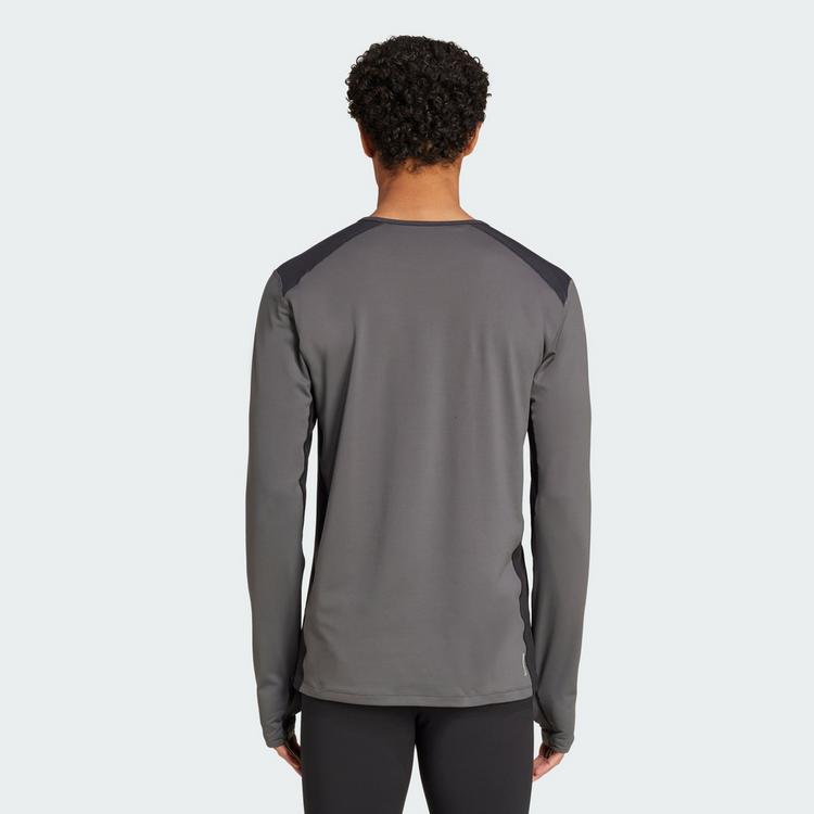 adidas adidas Multi Synthetic lang&auml;rmliger baselayer Funktionsshirt Herren - Carbon / Grey Six - 1 | SportScheck