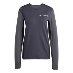 adidas Multi Synthetic langärmelige Baselayer Funktionsshirt Damen Carbon / Grey Six