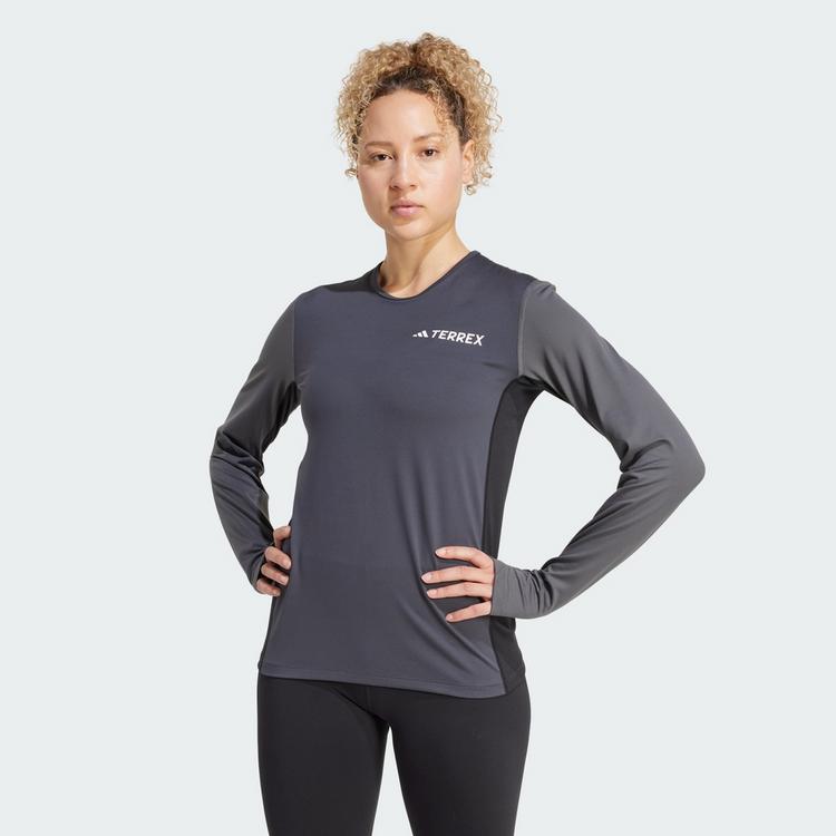 adidas adidas Multi Synthetic Baselayer, lang&auml;rmelig Funktionsshirt Damen - Carbon / Grey Six - 0 | SportScheck