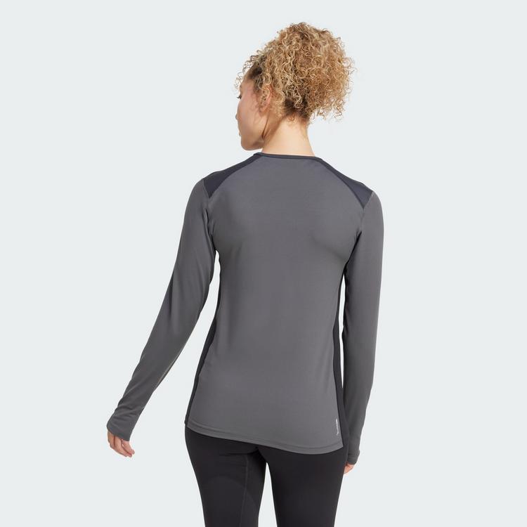 adidas adidas Multi Synthetic Baselayer, lang&auml;rmelig Funktionsshirt Damen - Carbon / Grey Six - 1 | SportScheck