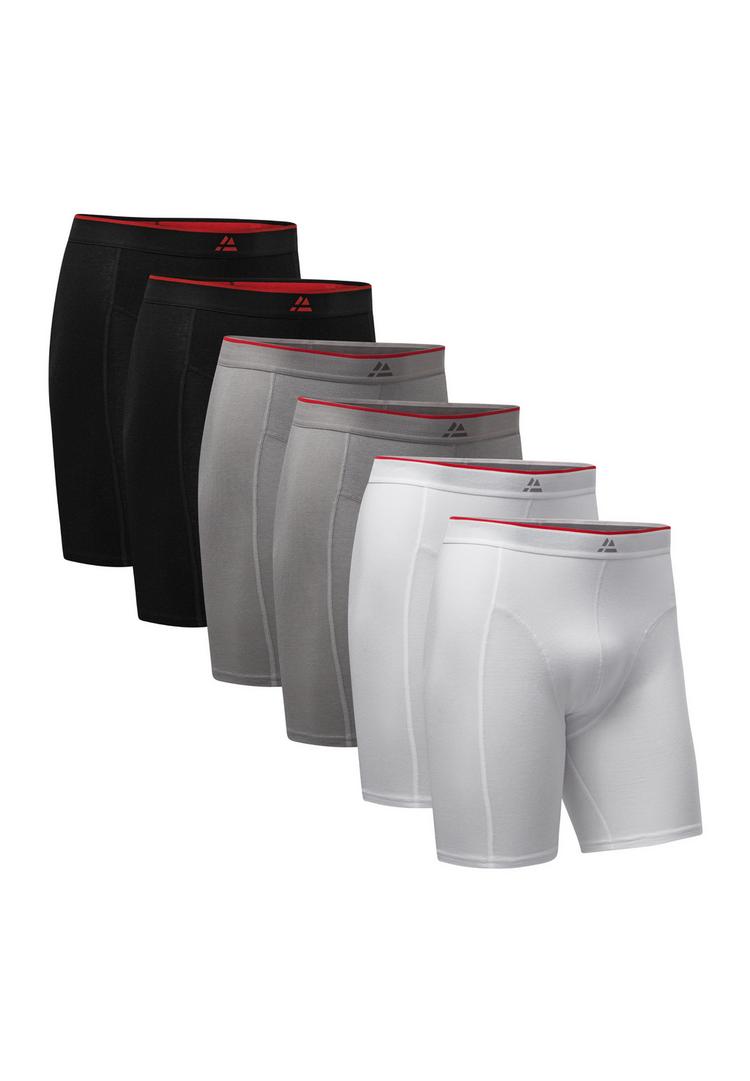 DANISH ENDURANCE DANISH ENDURANCE Bamboo Trunks Extra Long Unterhose Herren - black_red_grey_white - 0 | SportScheck