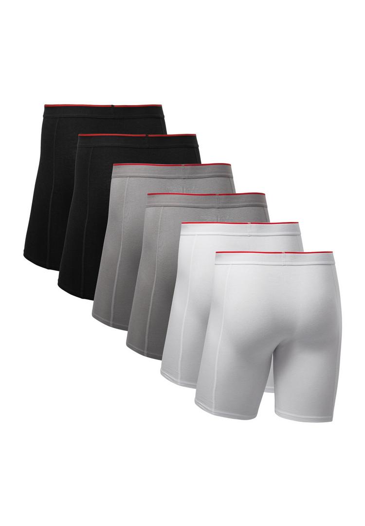 DANISH ENDURANCE DANISH ENDURANCE Bamboo Trunks Extra Long Unterhose Herren - black_red_grey_white - 0 | SportScheck