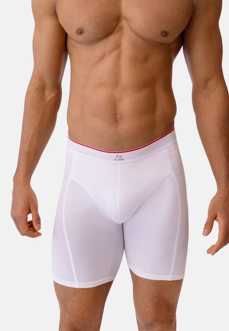 DANISH ENDURANCE DANISH ENDURANCE Bamboo Trunks Extra Long Unterhose Herren - black_red_grey_white - 2 | SportScheck