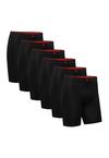 DANISH ENDURANCE Bamboo Trunks Extra Long Unterhose Herren - schwarz/rot