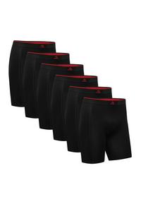 DANISH ENDURANCE Bamboo Trunks Extra Long Unterhose Herren - schwarz/rot