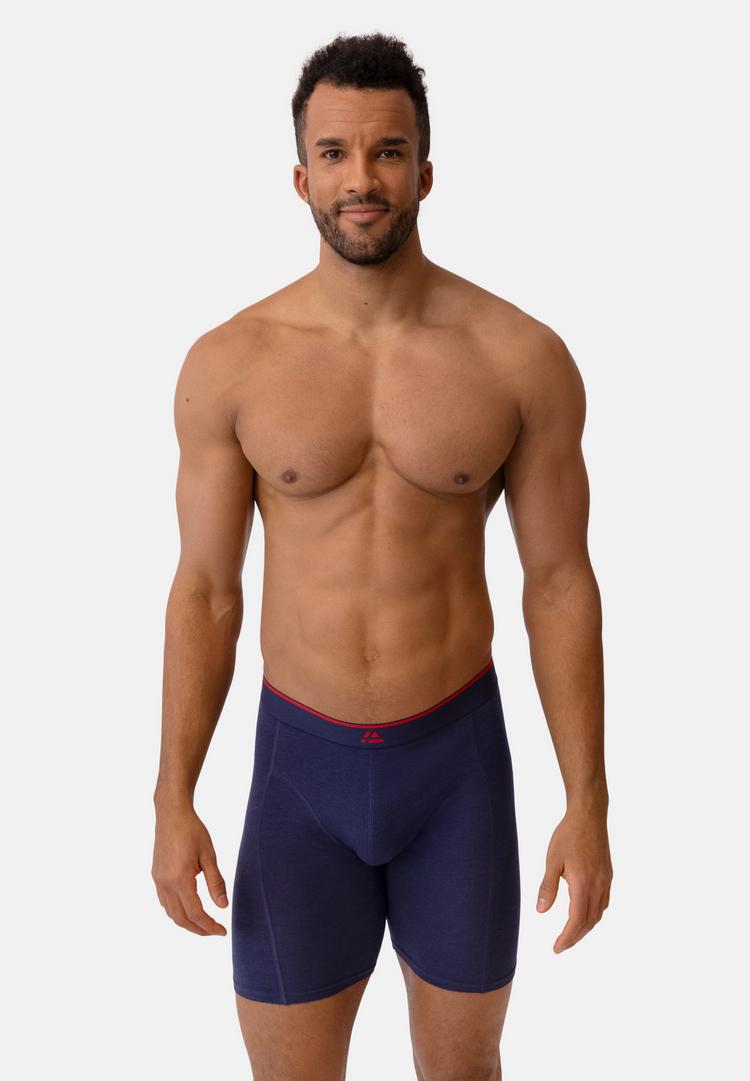 DANISH ENDURANCE DANISH ENDURANCE Bamboo Trunks Extra Long Unterhose Herren - black_red_navy_white - 0 | SportScheck