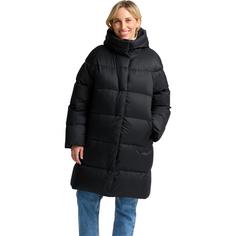 Rückansicht von Jack Wolfskin ICY HILL COAT W RDS Daunenmantel Damen black