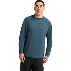 Rückansicht von Jack Wolfskin DAILY EASE LS M Funktionsshirt Herren aluminium blue