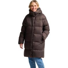 Rückansicht von Jack Wolfskin ICY HILL COAT W RDS Daunenmantel Damen peat