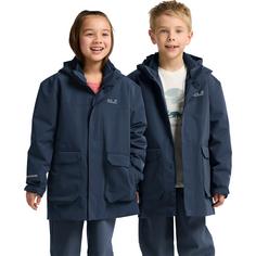 Rückansicht von Jack Wolfskin 3IN1 CANVEY KIDS Funktionsjacke Kinder midnight sky