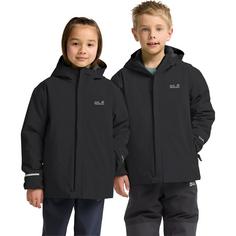 Rückansicht von Jack Wolfskin FLOWLINE SKI JKT KIDS Funktionsjacke Kinder black