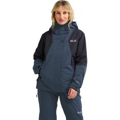 Rückansicht von Jack Wolfskin FLOWLINE 2L INS JKT W Skijacke Damen midnight sky