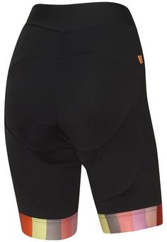 Rückansicht von RH+ New Elite W Short Fahrradtights Damen black-rainbow rose