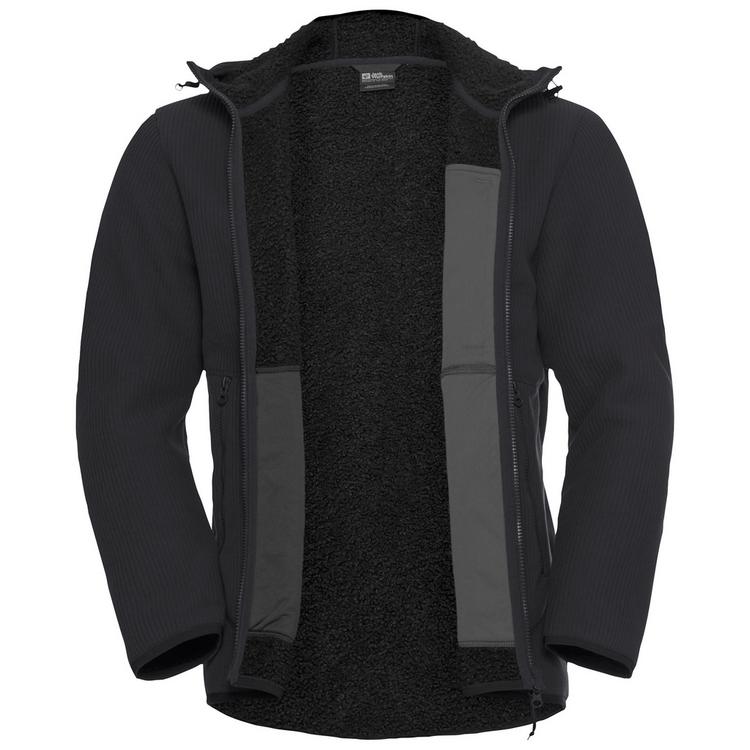 Jack Wolfskin Jack Wolfskin LAKE RIDGE HOODED JKT M Fleecejacke Herren - black - 3 | SportScheck