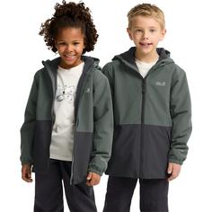 Rückansicht von Jack Wolfskin SNOW DAYS JKT KIDS Fleecejacke Kinder slate green