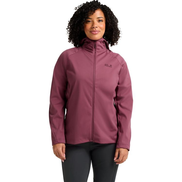 Jack Wolfskin Jack Wolfskin HIKE WITH ME HOODY W Softshelljacke Damen - raisin - 0 | SportScheck