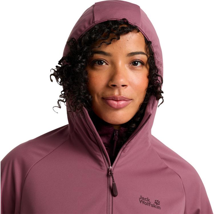 Jack Wolfskin Jack Wolfskin HIKE WITH ME HOODY W Softshelljacke Damen - raisin - 0 | SportScheck