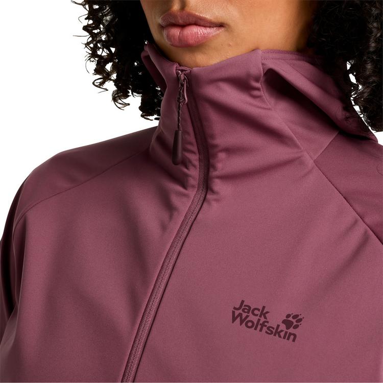 Jack Wolfskin Jack Wolfskin HIKE WITH ME HOODY W Softshelljacke Damen - raisin - 1 | SportScheck