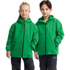 Rückansicht von Jack Wolfskin HYBRID 3IN1 JACKET K Funktionsjacke Kinder mystic green