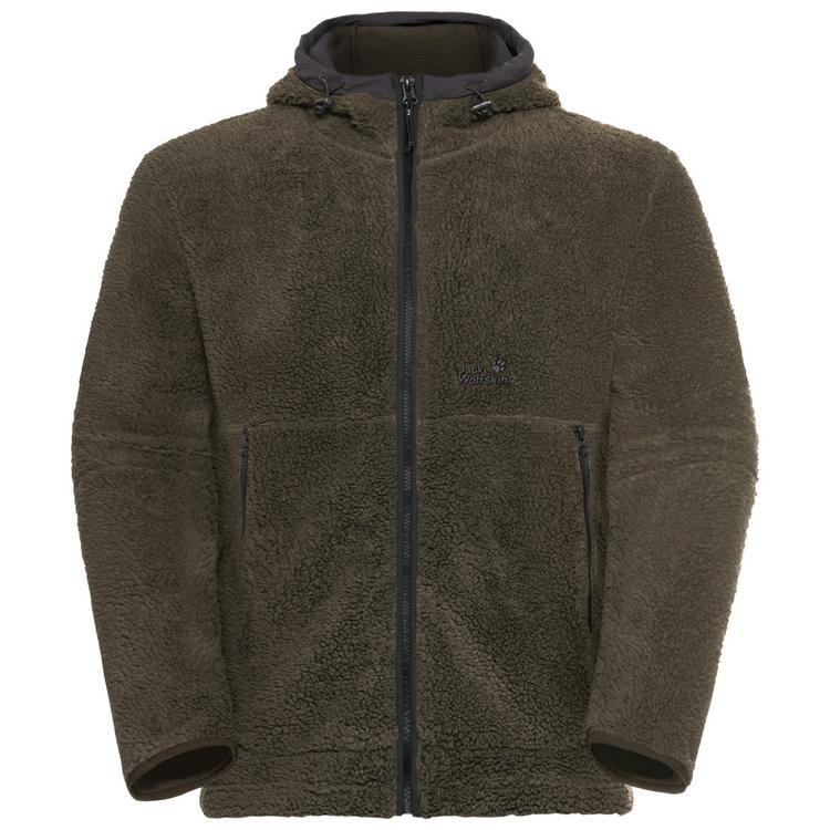 Jack Wolfskin Jack Wolfskin STONE LITE HOODED JKT M Fleecehoodie Herren - obsidian moss - 0 | SportScheck