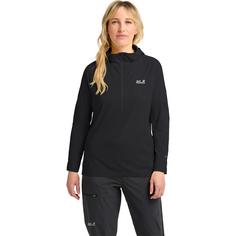 Rückansicht von Jack Wolfskin PRELIGHT TRAIL HOODED W Fleecepullover Damen black