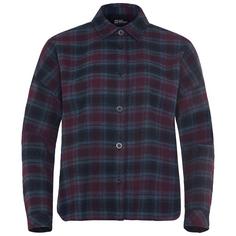 Jack Wolfskin BAJA FLANNEL SHIRT W Langarmhemd Damen CHECK dark navy