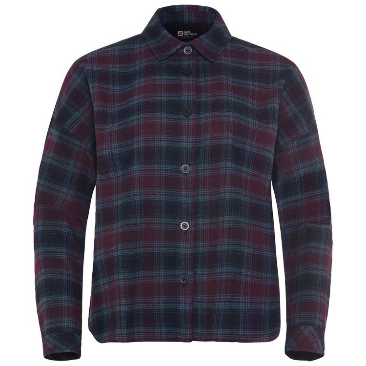 Jack Wolfskin Jack Wolfskin BAJA FLANNEL SHIRT W Langarmhemd Damen - CHECK dark navy - 0 | SportScheck