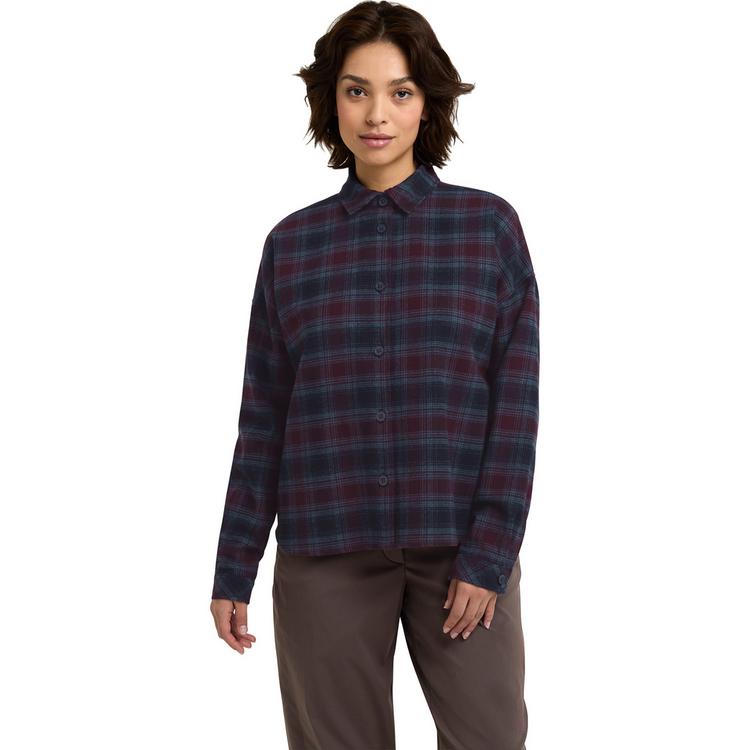 Jack Wolfskin Jack Wolfskin BAJA FLANNEL SHIRT W Langarmhemd Damen - CHECK dark navy - 0 | SportScheck