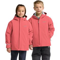 Rückansicht von Jack Wolfskin FLOWLINE SKI JKT KIDS Funktionsjacke Kinder sunset coral