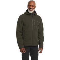 Rückansicht von Jack Wolfskin LAKE RIDGE HOODED JKT M Fleecejacke Herren obsidian moss