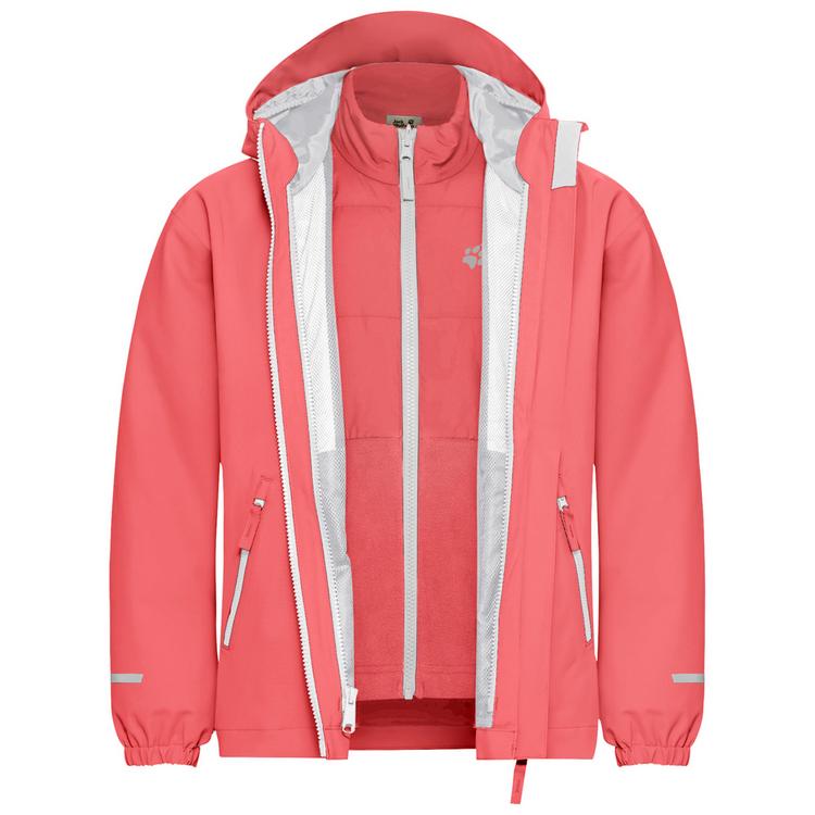 Jack Wolfskin Jack Wolfskin HYBRID 3IN1 JACKET K Funktionsjacke Kinder - sunset coral - 3 | SportScheck