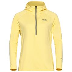 Jack Wolfskin PRELIGHT TRAIL HOODED W Fleecepullover Damen lemon ice