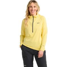 Rückansicht von Jack Wolfskin PRELIGHT TRAIL HOODED W Fleecepullover Damen lemon ice