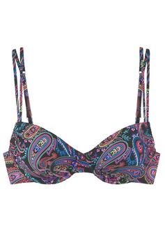 VENICE BEACH Bügel-Bikini-Top Bikini Oberteil Damen schwarz bedruckt