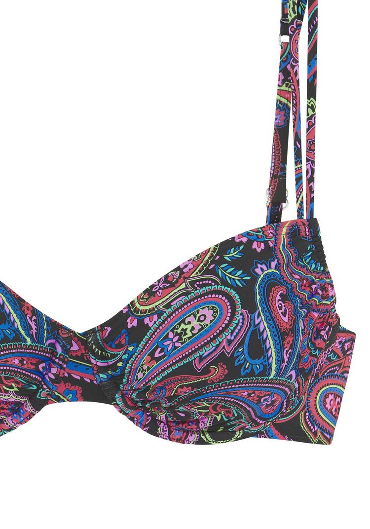 VENICE BEACH VENICE BEACH B&uuml;gel-Bikini-Top Bikini Oberteil Damen - schwarz bedruckt - 0 | SportScheck