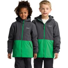 Rückansicht von Jack Wolfskin SNOW DAYS JKT KIDS Fleecejacke Kinder mystic green