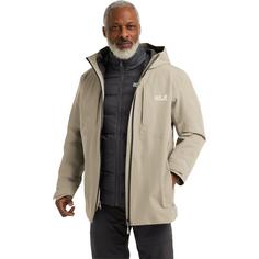 Rückansicht von Jack Wolfskin ICECAPE 3IN1 DOWN JKT M DOWN RDS Funktionsjacke Herren linen