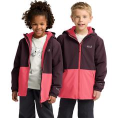 Rückansicht von Jack Wolfskin SNOW DAYS JKT KIDS Fleecejacke Kinder amaranth
