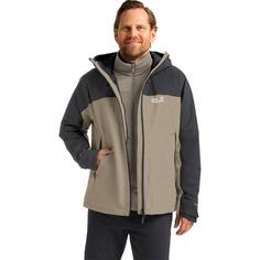 Rückansicht von Jack Wolfskin WILD PLACES 3IN1 JKT M Funktionsjacke Herren linen