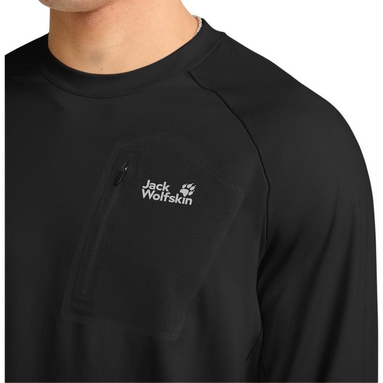 Jack Wolfskin Jack Wolfskin PRELIGHT TRAIL CREW M Sweatshirt Herren - black - 0 | SportScheck