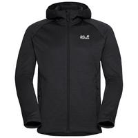 Jack Wolfskin PEAK DISTRICT HOODED FZ M Fleecejacke Herren - black