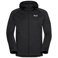 Jack Wolfskin PEAK DISTRICT HOODED FZ M Fleecejacke Herren black