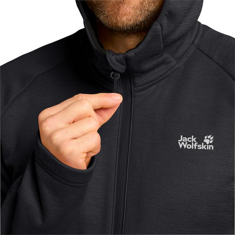 Jack Wolfskin Jack Wolfskin PEAK DISTRICT HOODED FZ M Fleecejacke Herren - black - 1 | SportScheck