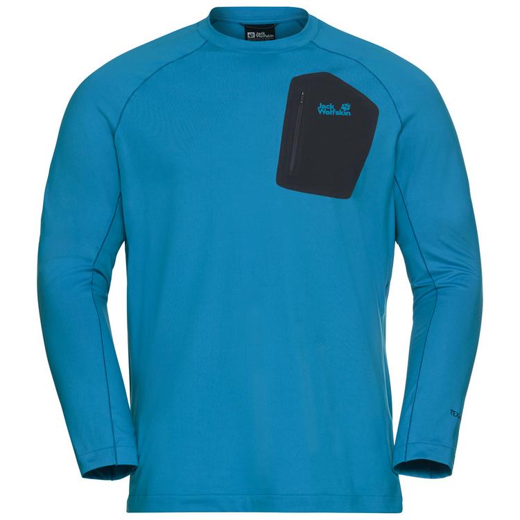 Jack Wolfskin Jack Wolfskin PRELIGHT TRAIL CREW M Sweatshirt Herren - aurora blue - 0 | SportScheck