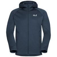 Jack Wolfskin PEAK DISTRICT HOODED FZ M Fleecejacke Herren - midnight sky