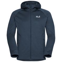 Jack Wolfskin PEAK DISTRICT HOODED FZ M Fleecejacke Herren midnight sky