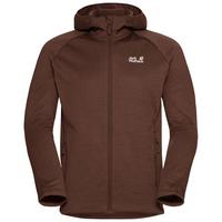 Jack Wolfskin PEAK DISTRICT HOODED FZ M Fleecejacke Herren - hot choc
