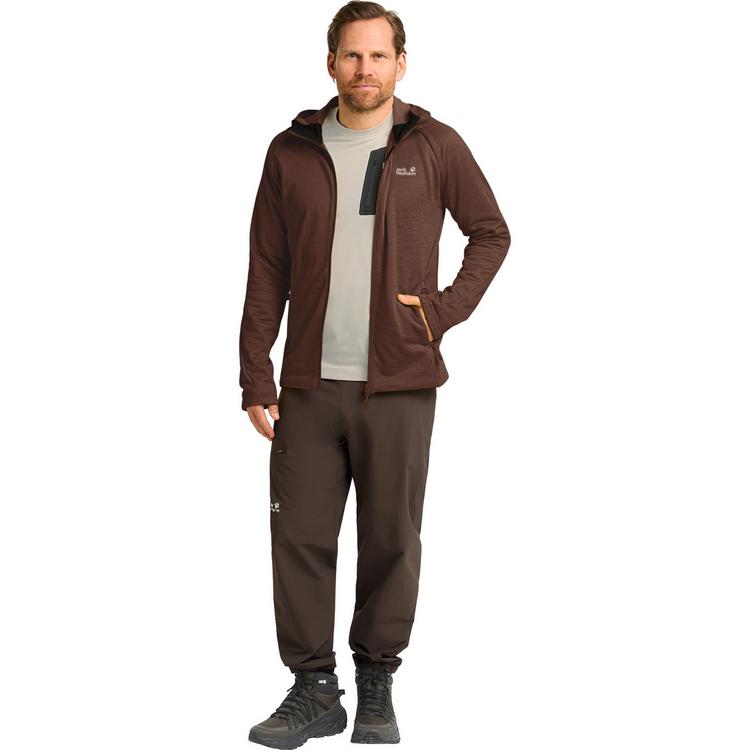Jack Wolfskin Jack Wolfskin PEAK DISTRICT HOODED FZ M Fleecejacke Herren - hot choc - 2 | SportScheck