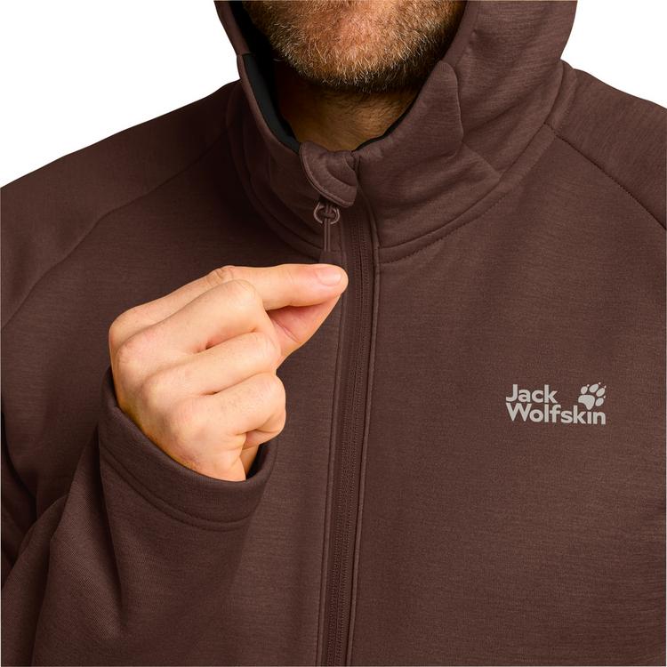 Jack Wolfskin Jack Wolfskin PEAK DISTRICT HOODED FZ M Fleecejacke Herren - hot choc - 1 | SportScheck